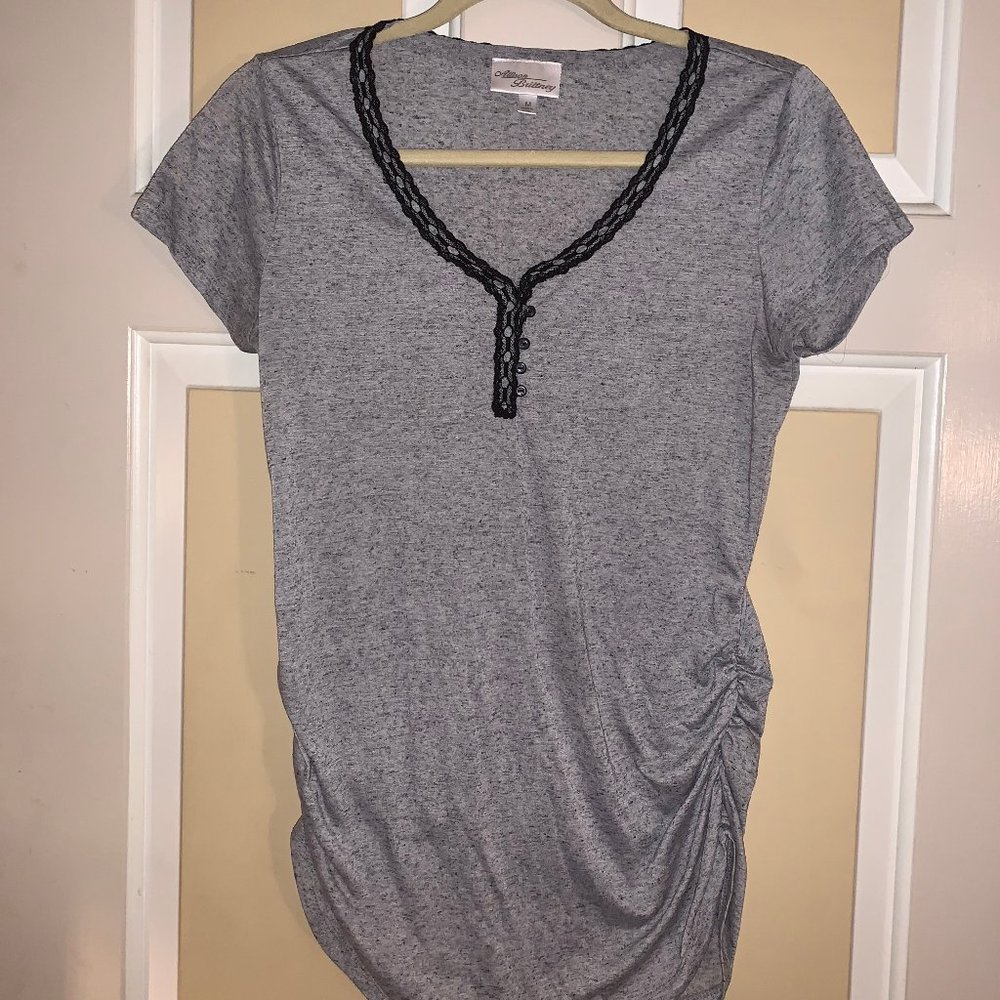 Medium Allison Brittney Mottled Gray w/Black Trim